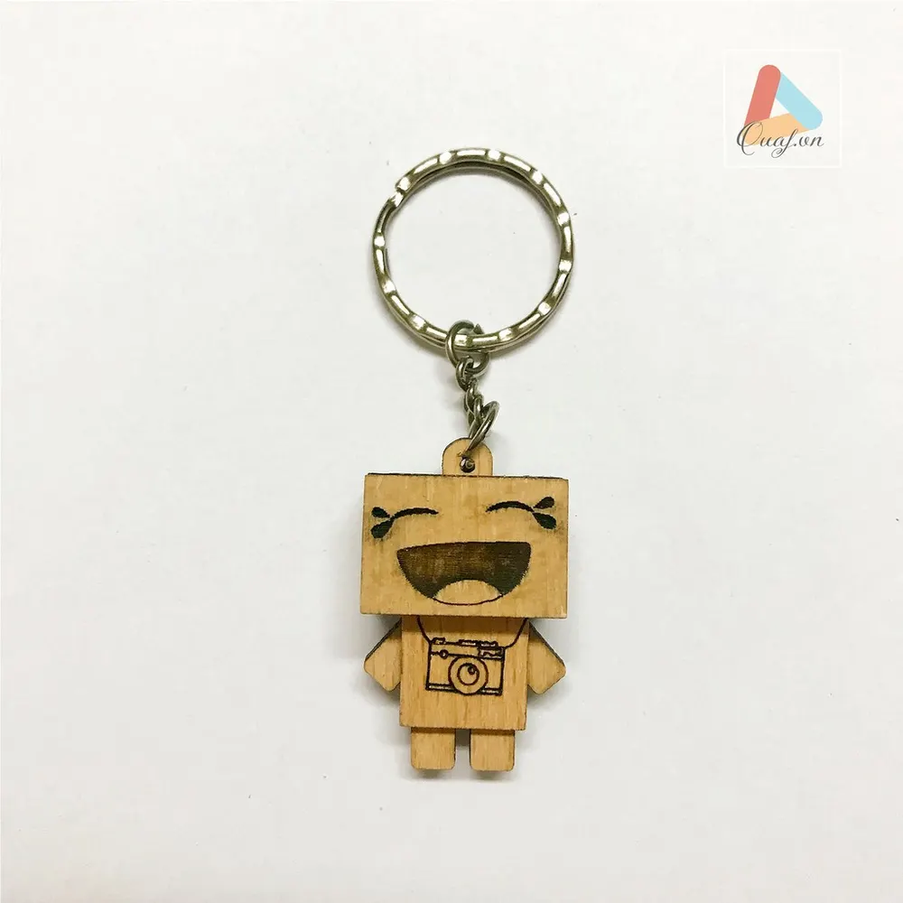 Móc khoá gỗ Danbo sắc thái