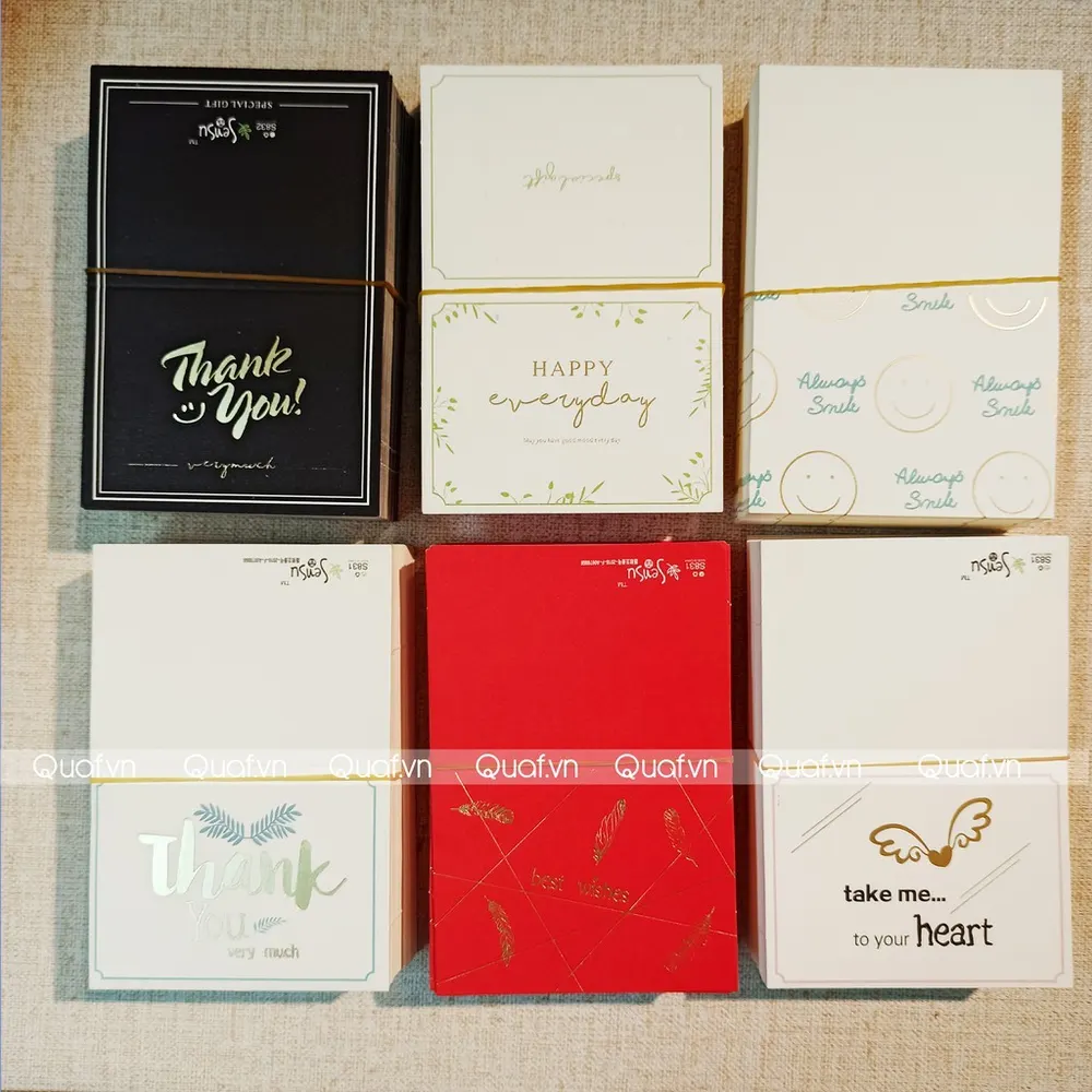 Thiệp giấy nhỏ chọn chủ đề